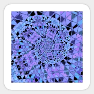 Purple Mosaic Girly Spiral Sticker